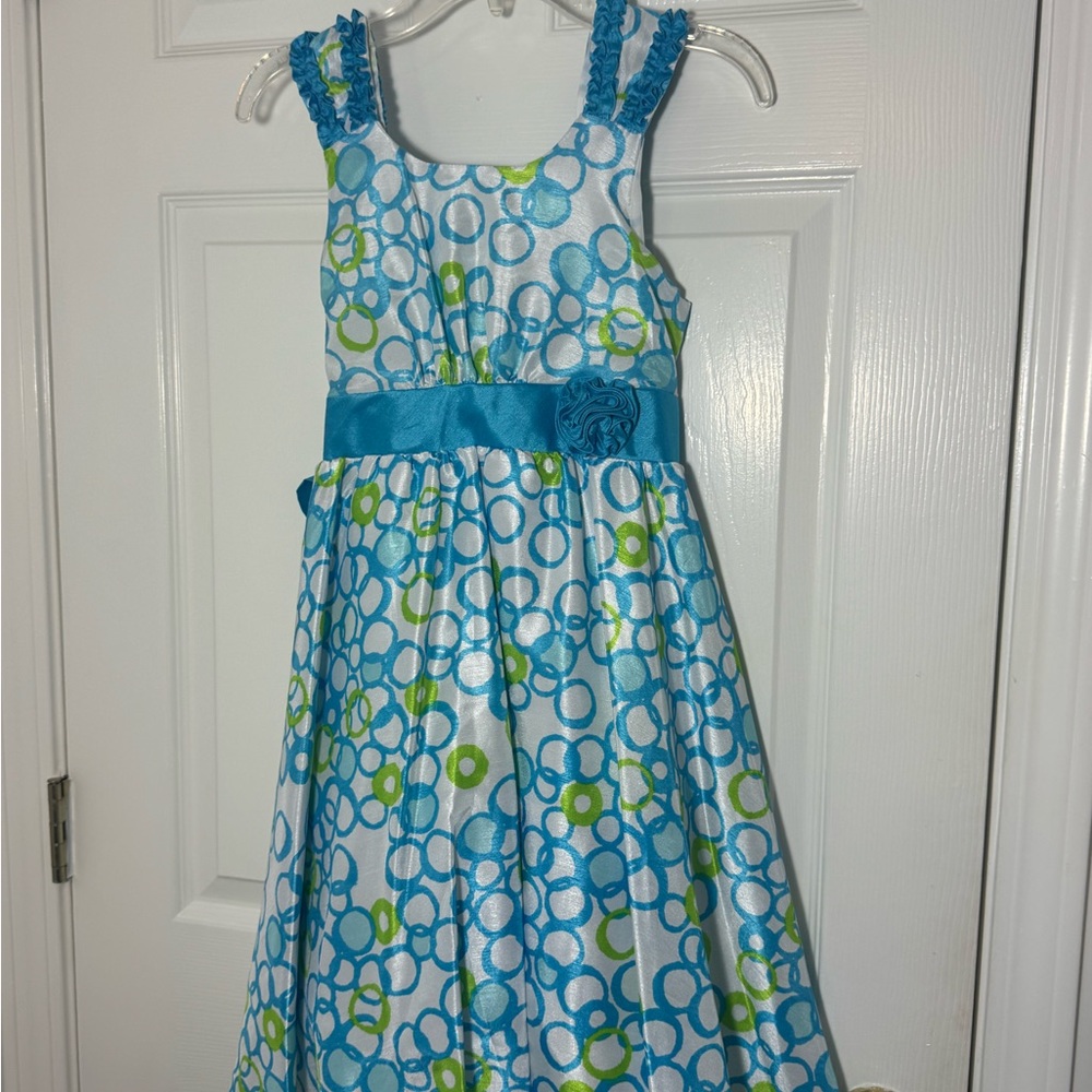 Blue and Green Kids Dress